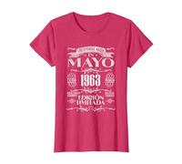 Las Leyendas Nacen en Mayo de 1963-61 Años Cumpleaños Camiseta, Mujer, Rojo Jaspeado, 3XL
