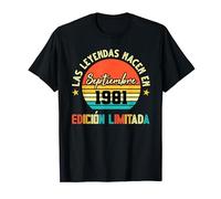 Las Leyendas Nacen en septiembre 1981 40 cumpleaños Camiseta