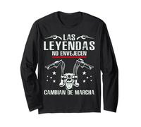 Las Leyendas no Envejecen Moto Vintage Motero Biker Hombre Manga Larga
