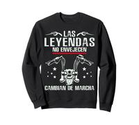 Las Leyendas no Envejecen Moto Vintage Motero Biker Hombre Sudadera