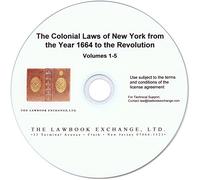 Las leyes coloniales de Nueva York. DVD de búsqueda del trabajo de 5 volúmenes. [Solo DVD]