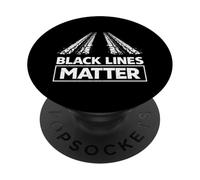Las líneas Negras importan, Divertidas Marcas de neumáticos, un Tipo de Coche a la Deriva PopSockets PopGrip Adhesivo