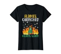Las llamas apagaron corazones cálidos apagando incendios en Navidad Camiseta