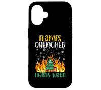 Las llamas apagaron corazones cálidos apagando incendios en Navidad Carcasa para iPhone 16