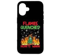 Las llamas apagaron corazones cálidos apagando incendios en Navidad Carcasa para iPhone 16