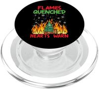 Las llamas apagaron corazones cálidos apagando incendios en Navidad PopSockets PopGrip para MagSafe