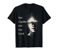Las Luces Son Demasiado ruidosas Autismo Alternativa Grunge Angustiado Camiseta