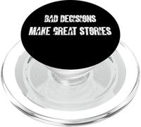 Las Malas Decisiones Hacen Grandes Historias Tipografía de Estilo Militar PopSockets PopGrip para MagSafe