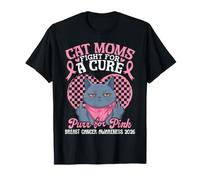 Las mamás de Chartreux luchan contra el ronroneo de Cura para el cáncer de Mama Rosa 2026 Camiseta