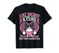 Las mamás de Esmoquin luchan contra un ronroneo de Cura para el cáncer de Mama Rosa 2026 Camiseta