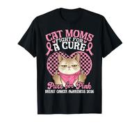 Las mamás de Singapura luchan contra un ronroneo de Cura para el cáncer de Mama Rosa 2026 Camiseta