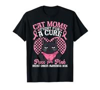 Las mamás del Gato Negro luchan contra un ronroneo de Cura para el cáncer de Mama Rosa 2026 Camiseta
