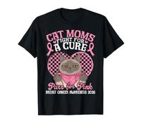 Las mamás tonkinesas luchan contra un ronroneo de Cura para el cáncer de Mama Rosa 2026 Camiseta
