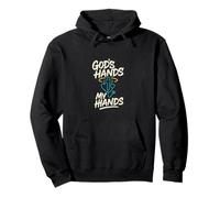 Las manos de Dios, Mis manos, Enfermería cristiana Sudadera con Capucha