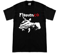 Las Manos del Dios Flamenco Camiseta Negra Manga Corta Unisex Algodon Arte Andaluz Unisex Algodon Musica Española (FR/ES, Letras, XXL, Regular, Regular, Negro,XXL)