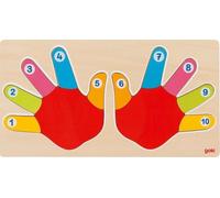 GOKI- Puzzles de maderaPuzzles de maderaGOKILas Manos, Encaje, Multicolor, S (1)