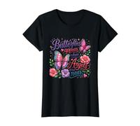 Las Mariposas aparecen Cuando los ángeles están Cerca de la Mariposa Conmemorativa Camiseta gráfica económica