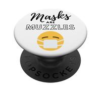 Las máscaras Son bozales Máscara Facial anticuarentena Máscaras de conspiración PopSockets PopGrip Adhesivo