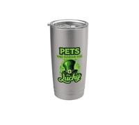 Las mascotas del Día de San Patricio hacen que todos los días se Vaso térmico de acero inoxidable de doble pared