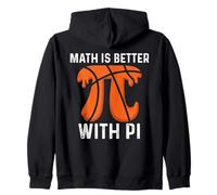 Las matemáticas Divertidas Son Mejores con los Amantes del Baloncesto y la geometría Pi Sudadera con Capucha