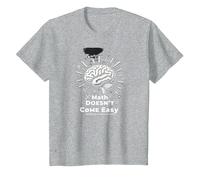 Las matemáticas Son difíciles, Pero también Eres un Poder Cerebral Inspirador Camiseta, Niños, Gris Jaspeado, 2 años