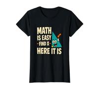 Las matemáticas Son fáciles Encontrar X Divertido Profesor de matemáticas geometría Camiseta gráfica económica, Mujer, Negro, L