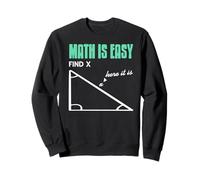 Las Matemáticas Son Fáciles Encuentra X Broma Sudadera