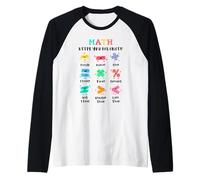 Las matemáticas te Mantienen equilibrados a los niños aprendiendo Humor Escolar Camiseta Manga Raglan