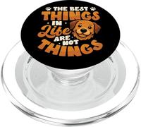 Las Mejores Cosas de la Vida no Son Cosas Golden Retriever PopSockets PopGrip para MagSafe