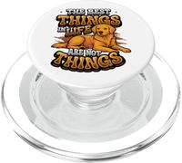 Las Mejores Cosas de la Vida no Son Cosas Golden Retriever PopSockets PopGrip para MagSafe