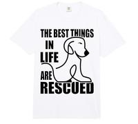 Las Mejores Cosas de la Vida Son un activista Rescatado por los Derechos de los Animales Comfort Colors Adult Heavyweight T-Shirt