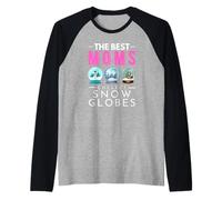 Las mejores mamás coleccionan globos de nieve coleccionistas Día de la Madre Camiseta Manga Raglan