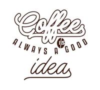 Las mejores tipografías de citas sobre café Calcomanías de pared de PVC 42x44.5cm Decoración artística Café