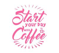 Las mejores tipografías de citas sobre café Pegatinas de pared de papel adhesivo 40x51.3cm Pintura mural artística Rosa