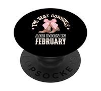 Las Mejores Vaqueras Nacen en febrero, Regalo de cumpleaños Occidental PopSockets PopGrip Adhesivo