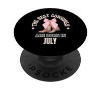 Las Mejores Vaqueras Nacen en Julio, Regalo de cumpleaños Occidental PopSockets PopGrip Adhesivo