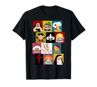 Las Meninas Velázquez Camiseta gráfica económica, Hombre, Negro, M