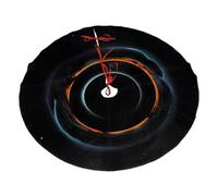 Las misteriosas faldas y decoraciones para árbol de Navidad con patrón de agujeros negros cósmicos crean un ambiente cálido y romántico de vacaciones, 48 pulgadas