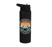 Las montañas están llamando camiseta Retro Vintage Wild Bear Stainless Steel Insulated Water Bottle