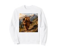 Las montañas Llaman Oso senderista Divertido Aventura Sudadera