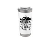Las montañas me llaman y tengo que ir Vaso térmico de acero inoxidable de doble pared