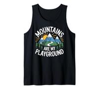 Las montañas Son mi Parque Infantil Senderismo Camping Aventura Viajes Camiseta sin Mangas
