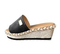 Las Mujeres causales fracasan Flip Fashion Shoes Summer Women's Slipper (Black, 42) #73