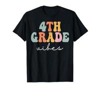 Las Mujeres de 4th Grade Vibes Retro Groovy regresan a la Escuela Camiseta