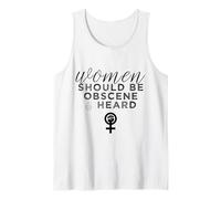 Las Mujeres Deben ser obscenas y escuchadas con un Lema Feminista Divertido Camiseta sin Mangas