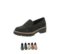Las Mujeres Dicen Mocasines, Mocasines de Suela Gruesa, Mocasines cómodos con Suela Que Pasa (Black,40)