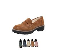 Las Mujeres Dicen Mocasines, Mocasines de Suela Gruesa, Mocasines cómodos con Suela Que Pasa (Brown,36)