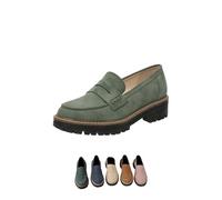 Las Mujeres Dicen Mocasines, Mocasines de Suela Gruesa, Mocasines cómodos con Suela Que Pasa (Green,36)