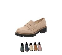 Las Mujeres Dicen que los Mocasines son Mocasines de Suela Gruesa, Mocasines Cómodos, Off White, 39 EU Large