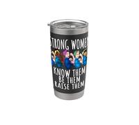 Las mujeres fuertes saben que son ellas criarlas Rosie Riveter Vaso térmico de acero inoxidable de doble pared